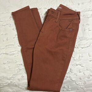 Old Navy Rockstar Super skinny midrise burnt orange jean